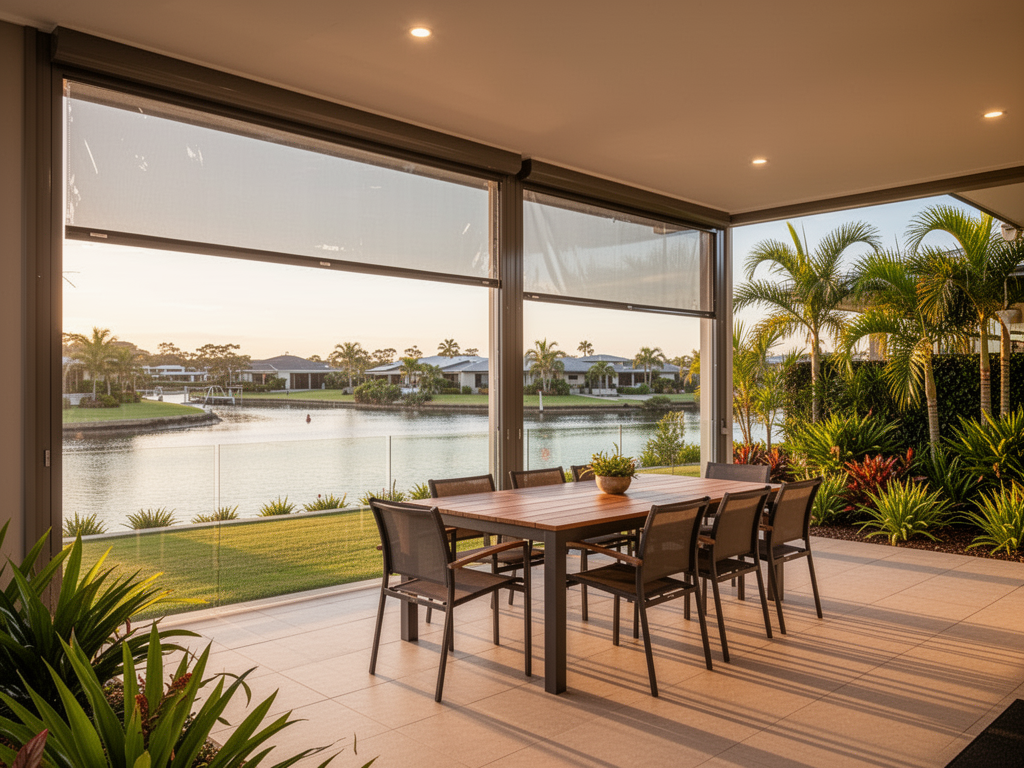 Ziptrak alfresco enclosure — Pelican Waters
