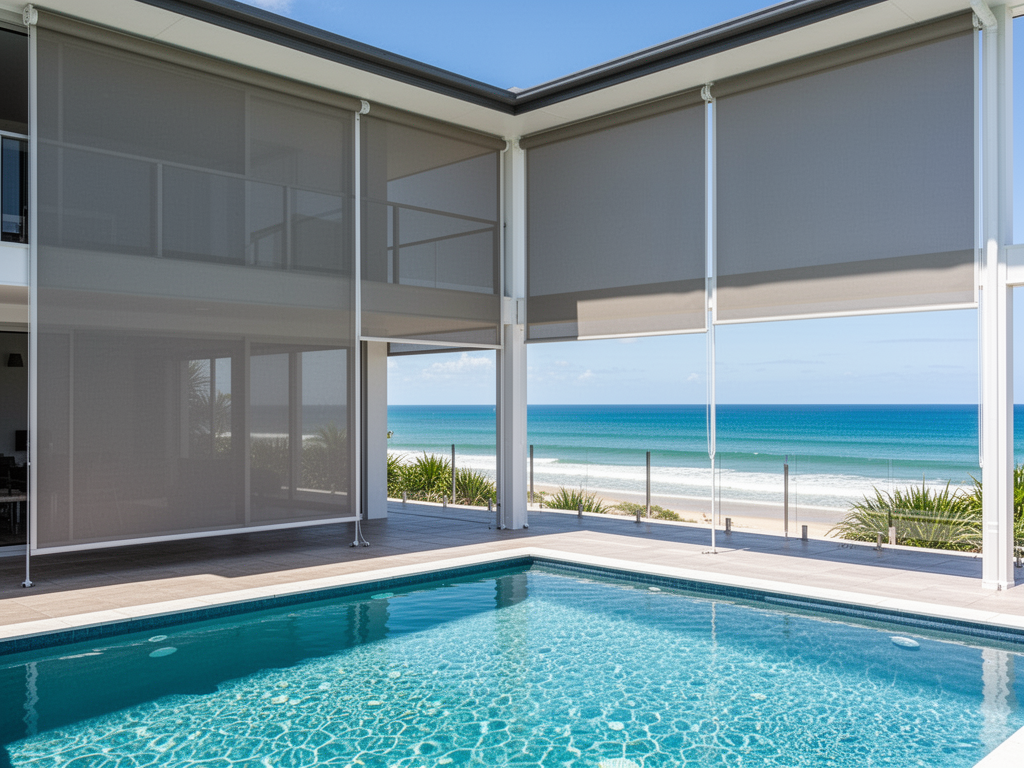 Zipscreen pool deck — Sunshine Beach