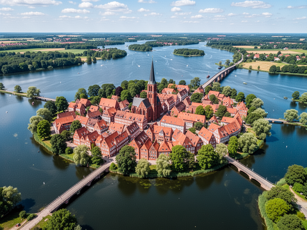 Ratzeburg Inselstadt von oben