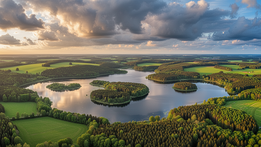 Panorama Naturpark Lauenburgische Seen – Seenlandschaft von oben