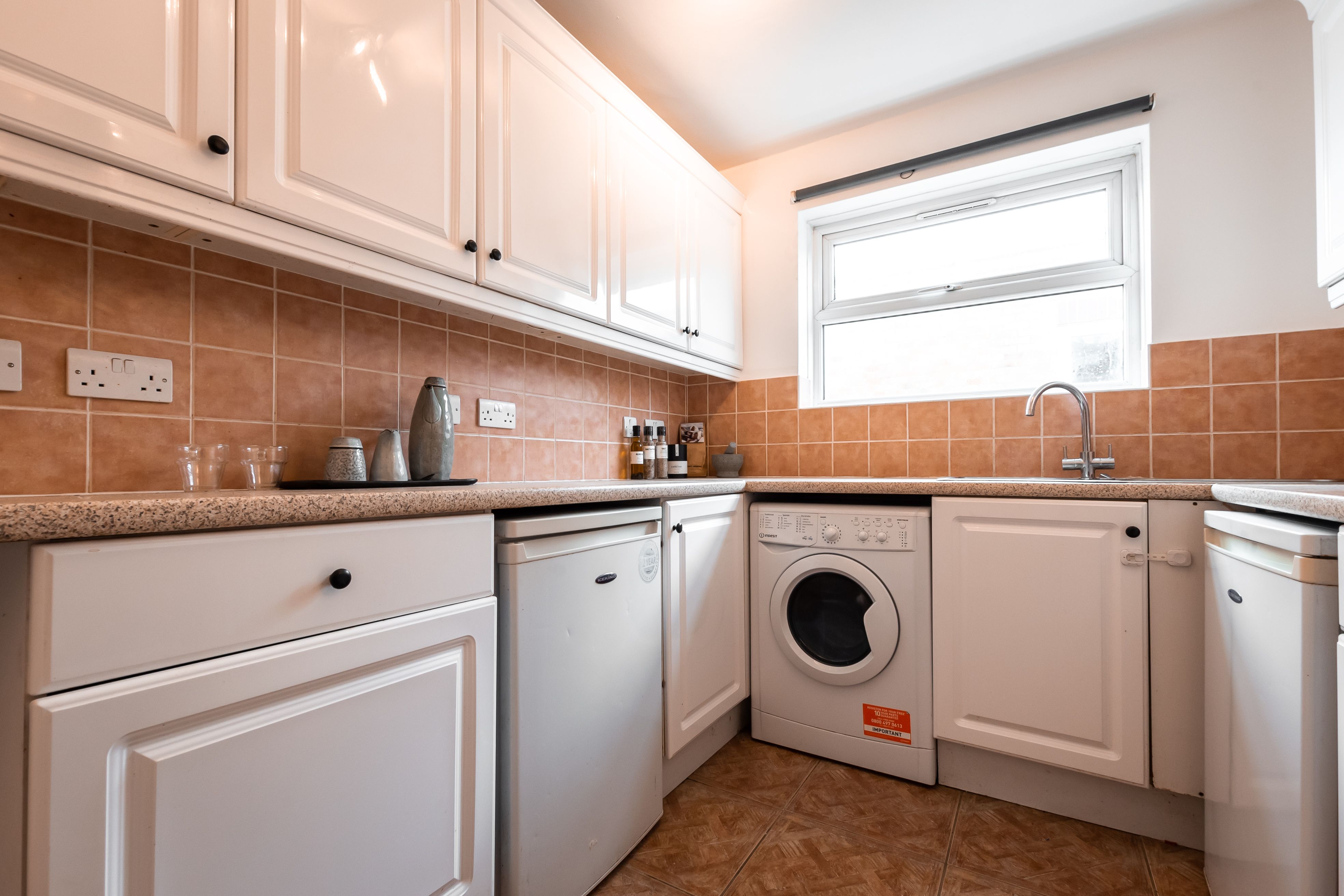Kitchen at the 2-Bed Flat, Hougoumont