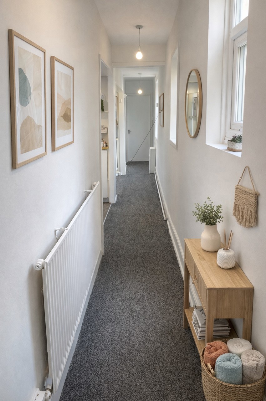 Hallway at the 2-Bed Ground Floor Apartment, Milbrook Road East