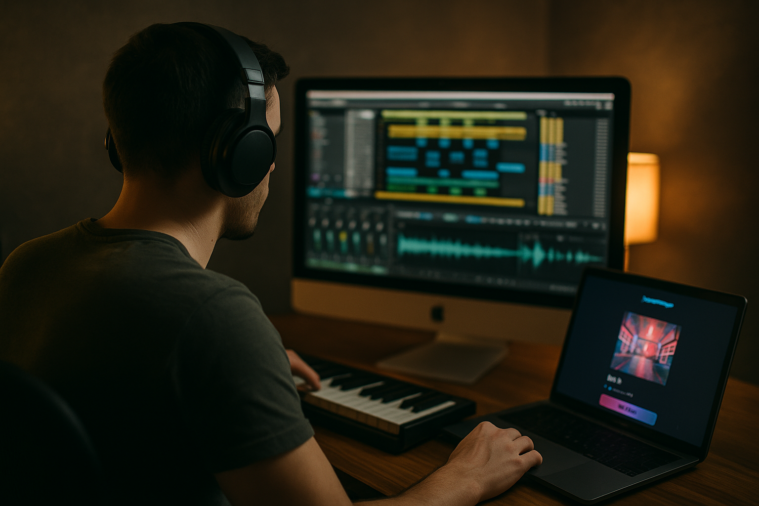 Musician creating and sharing on SoundStage