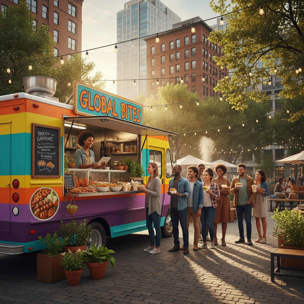 Illustration pour Gérer un food truck ou un traiteur avec un CRM : mobilité et efficacité