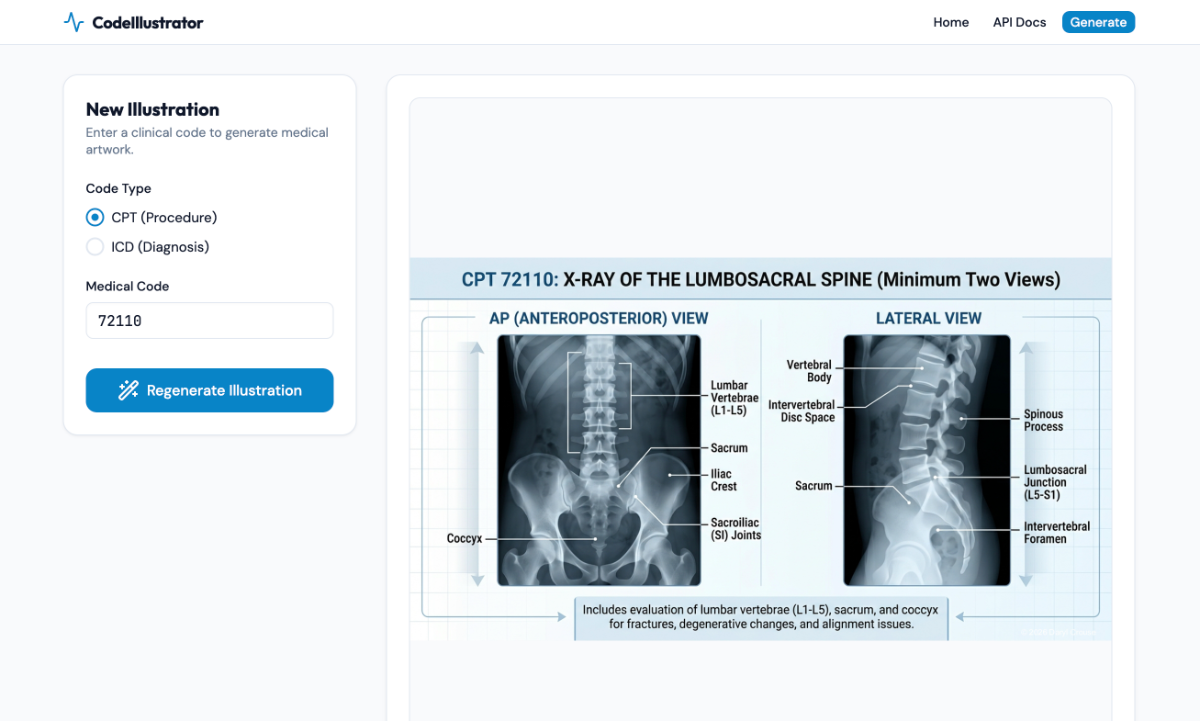 CPT ICD Code Illustrator