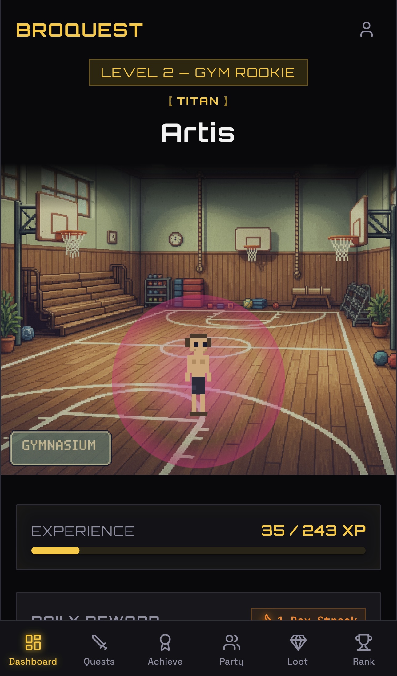 BroQuest - Gamify Your Fitness