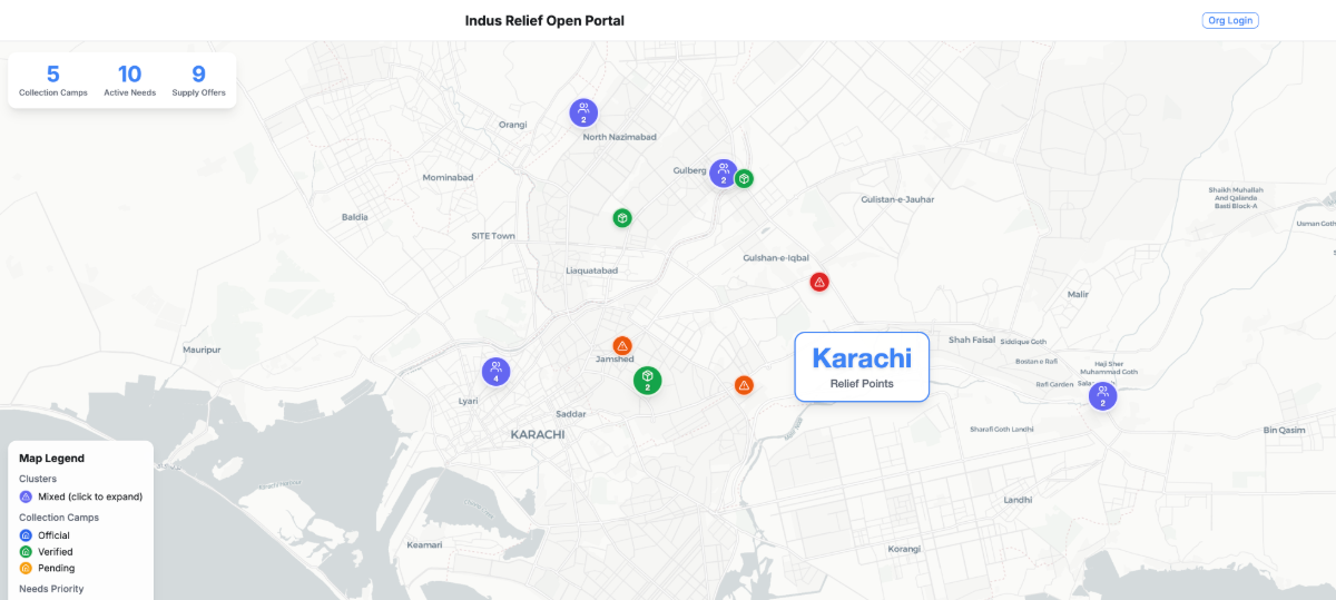 Indus Relief Open Portal