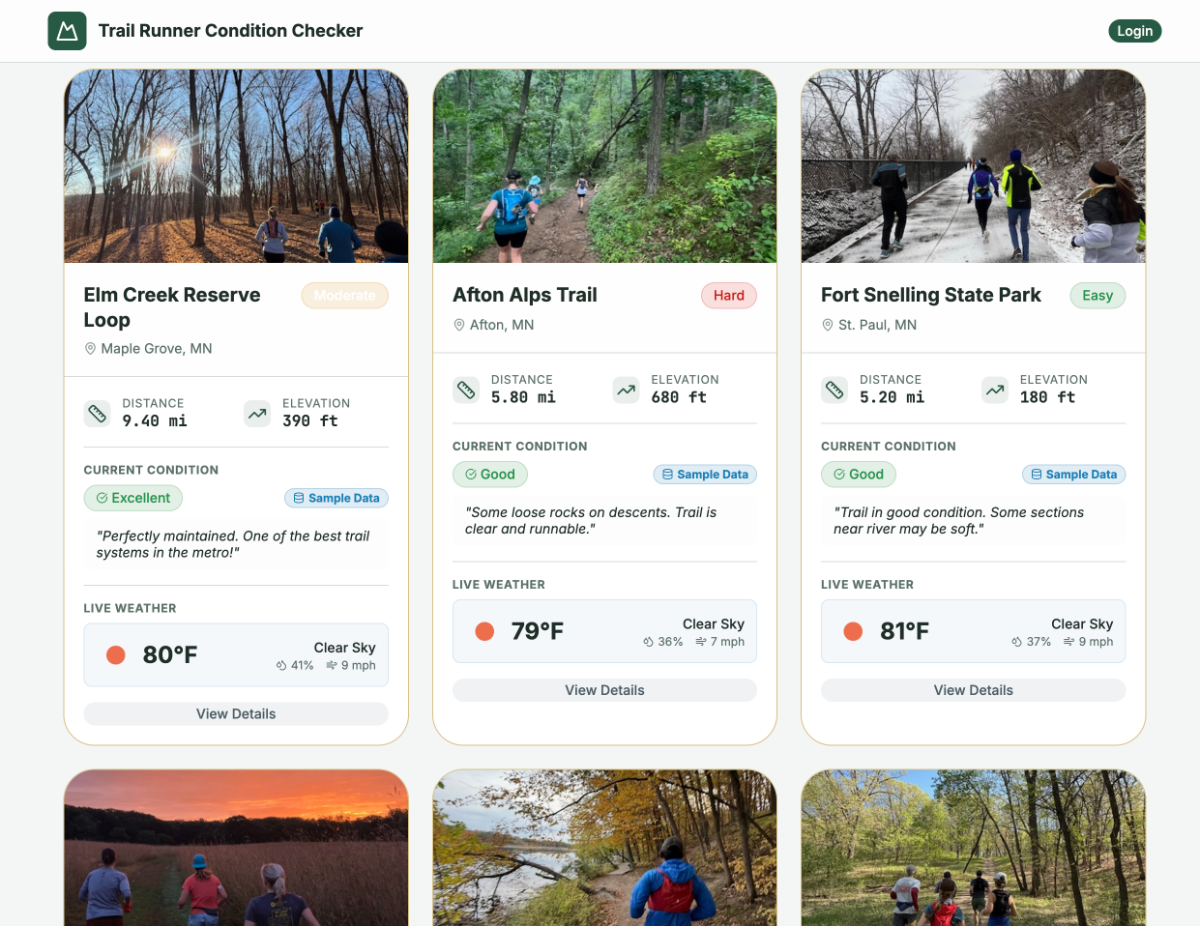 Trail Runner Condition Checker App