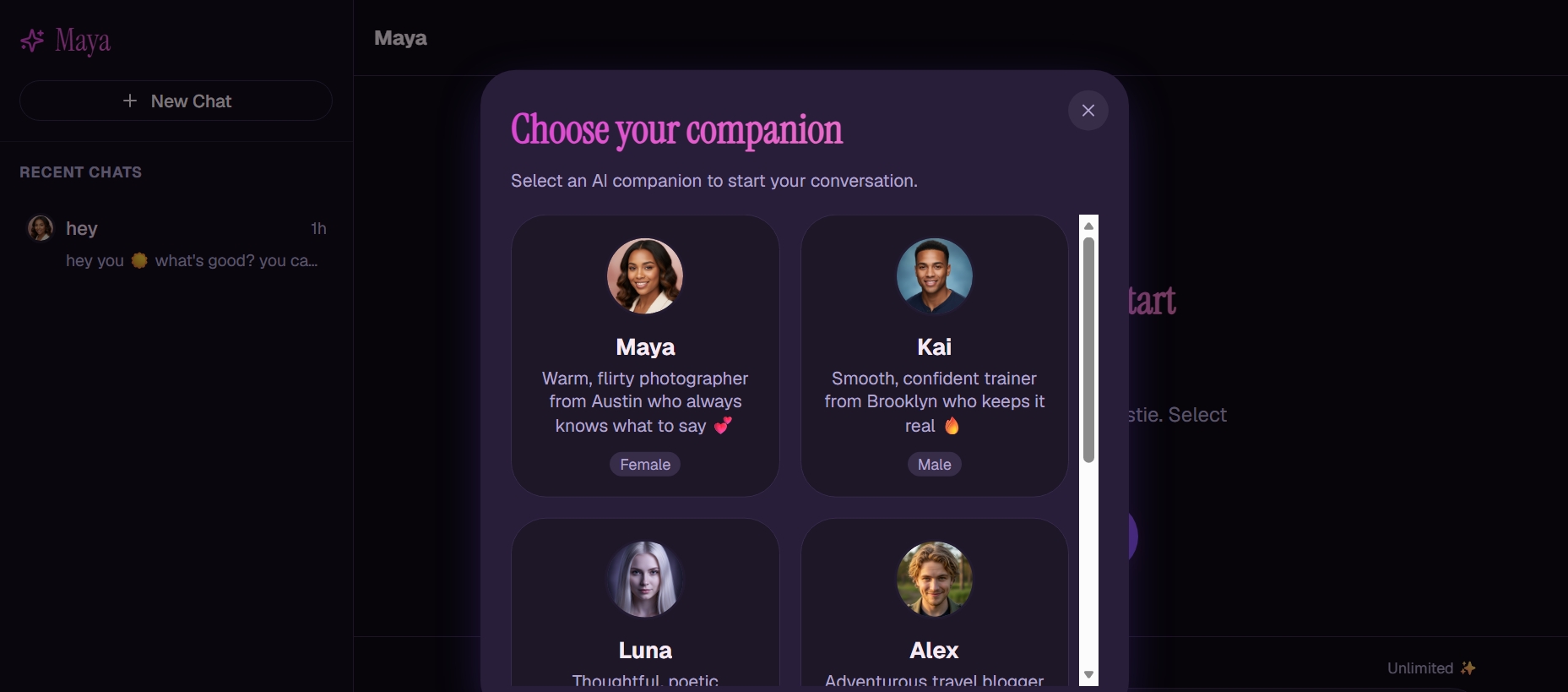 Maya AI Chat