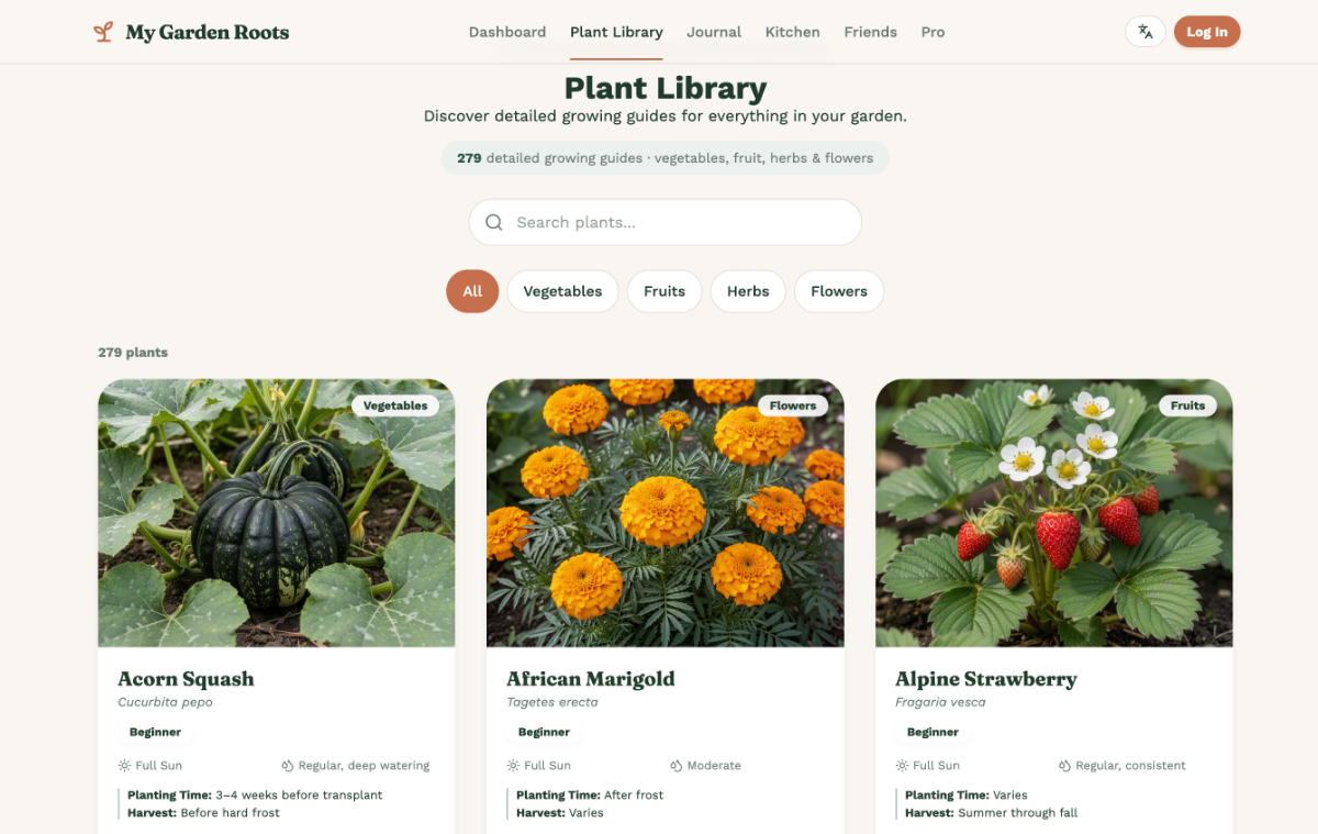Garden Roots Mobile Gardening Community App